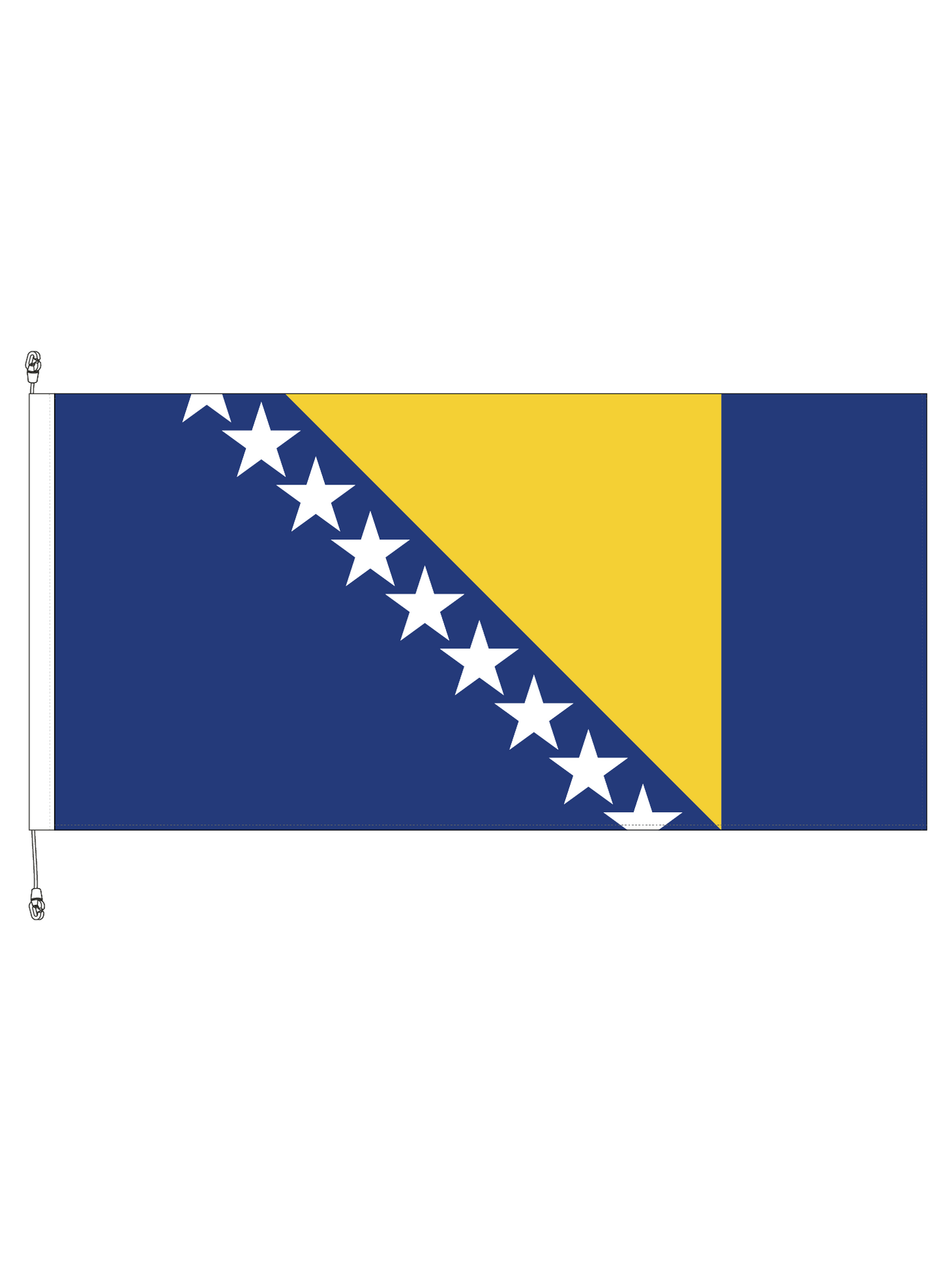 Boznia Herzegovina Flag || Premium (with exclusive Swivel Clips).