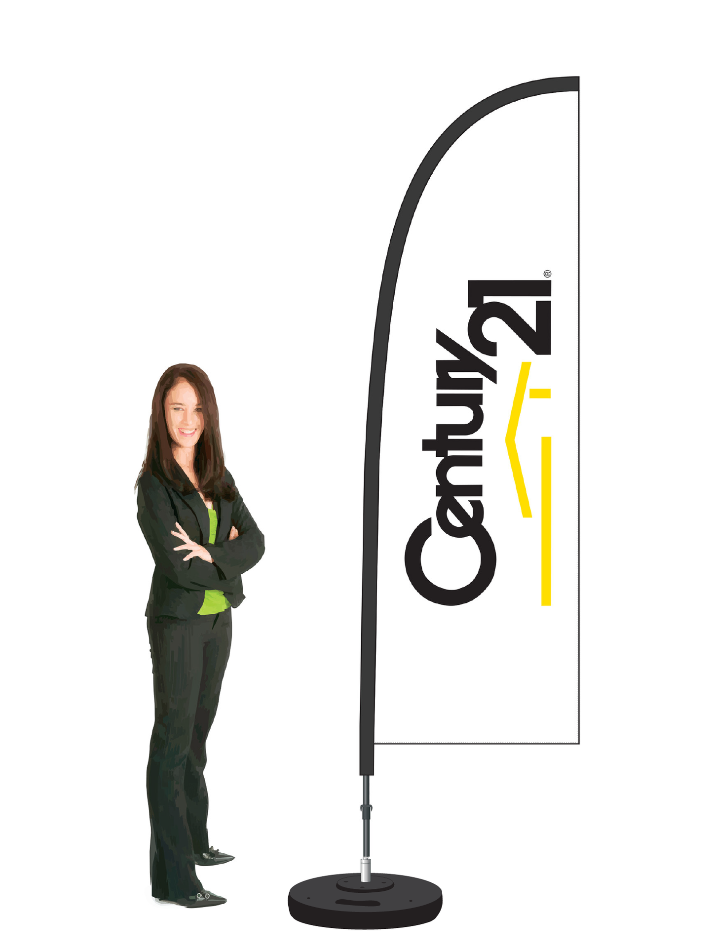 Century 21 Durapole Flex Single Sided Flag Display.