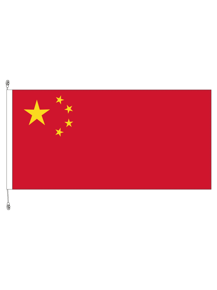 China Flag || Premium (with exclusive Swivel Clips). – Flagmakers Ltd