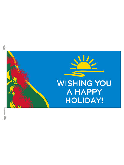 Christmas Beach Sun Horizontal Flag || 1800x900mm