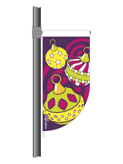 Festive Blast Purple Festive Streetflag || (Code: BR17)