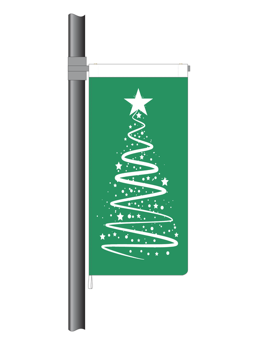 Green Christmas Ribbon Flag || (Code: RT8) Limited stock available.