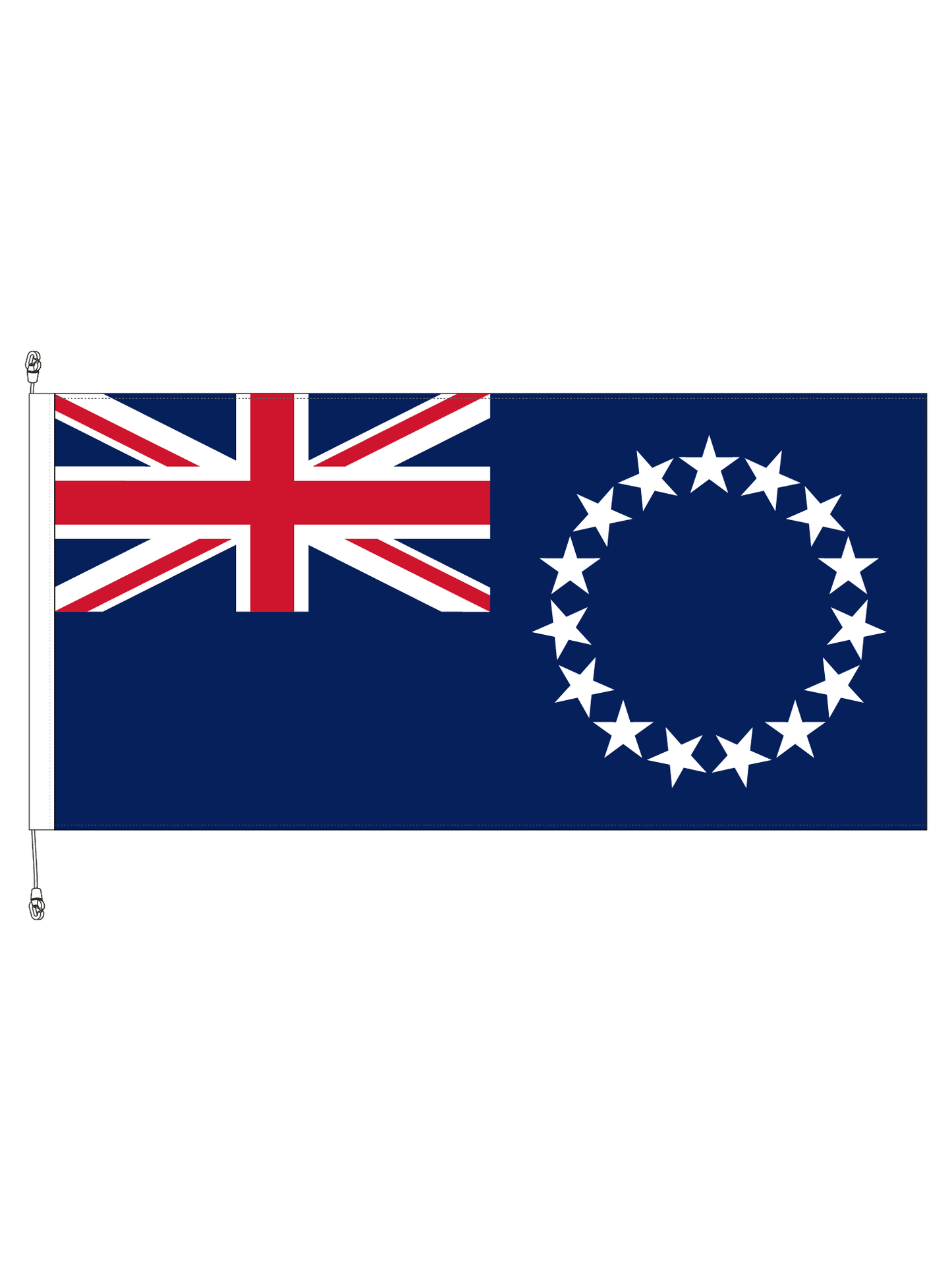 Cook Islands Flag || Premium (with exclusive Swivel Clips).