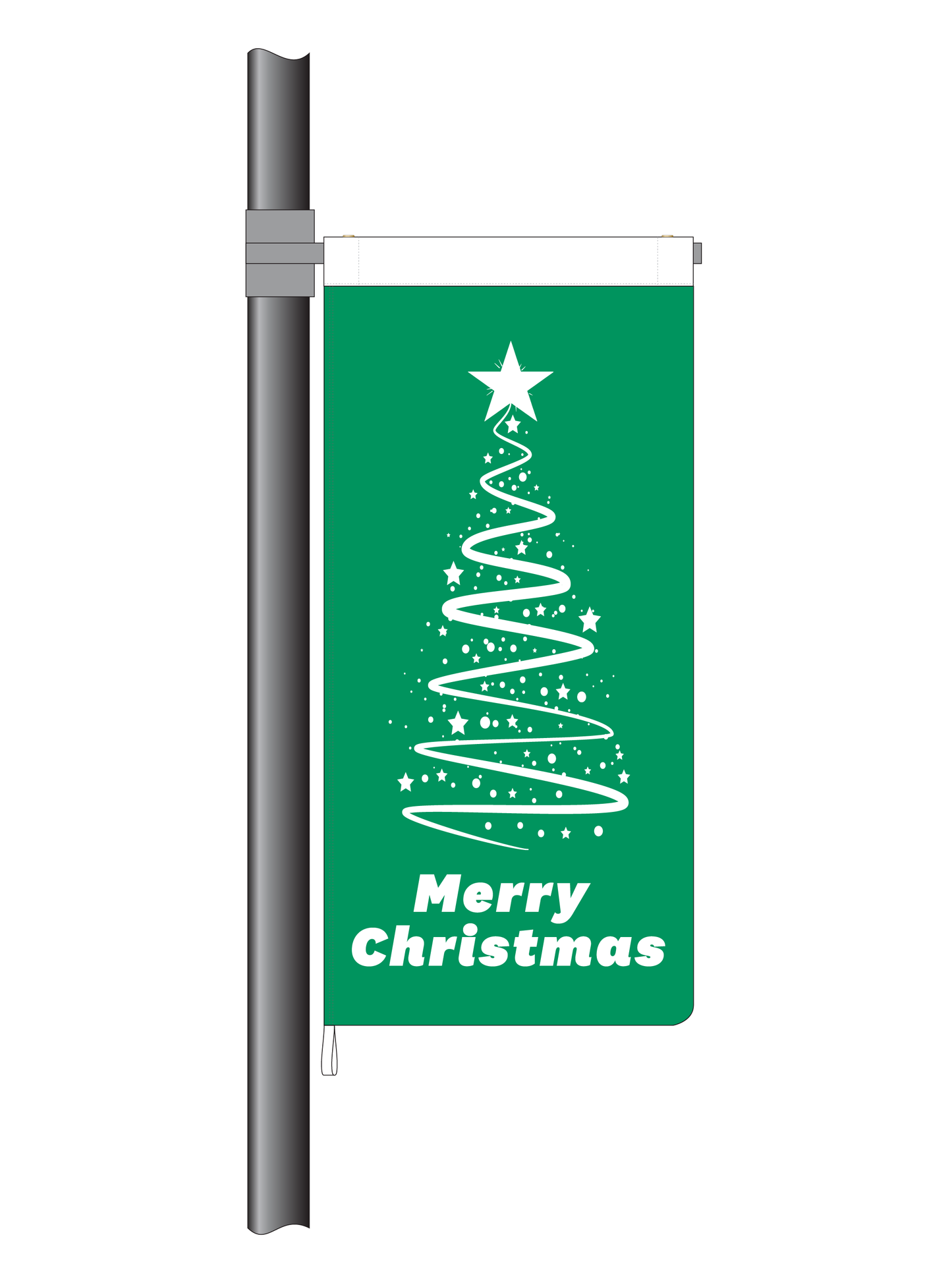 Green Christmas Ribbon Flag || (Code: RT27)