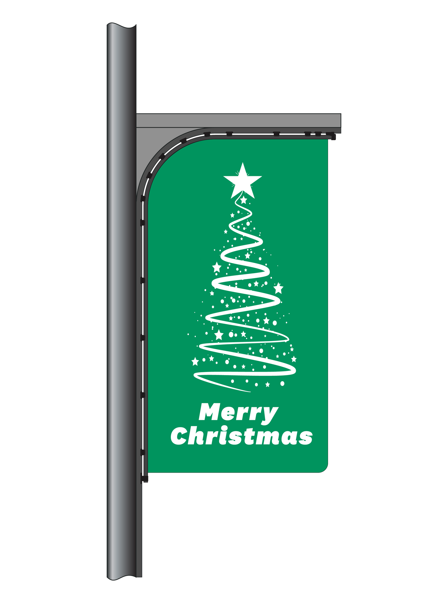 Green Christmas Ribbon Flag || (Code: RT27)