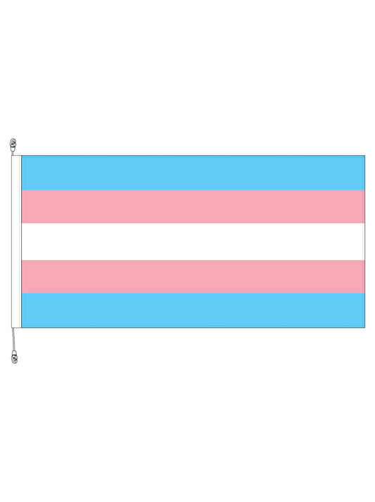 Transgender Pride Horizontal Flag || 1800x900mm