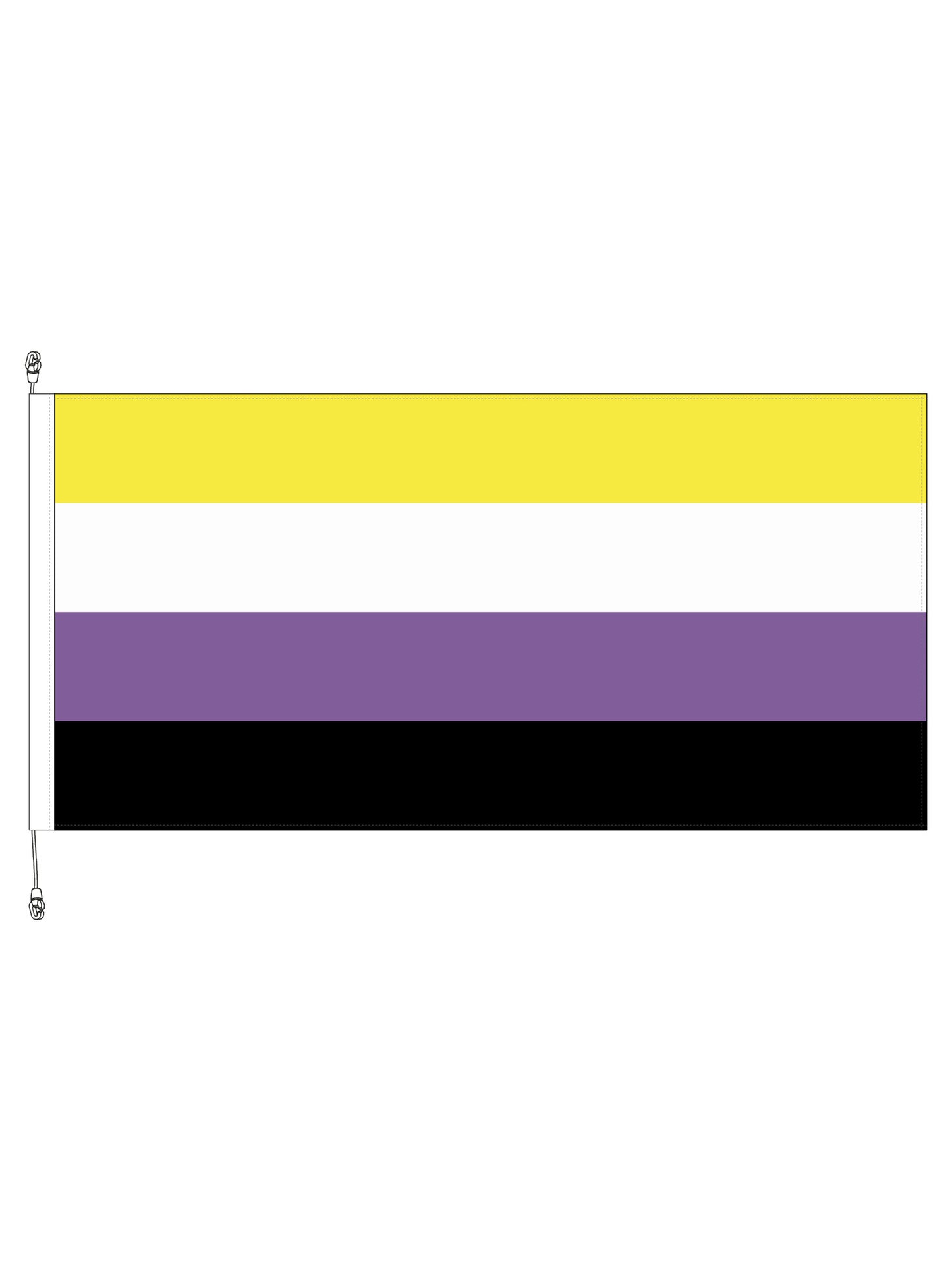 Non Binary Pride Horizontal Flag || 1800x900mm