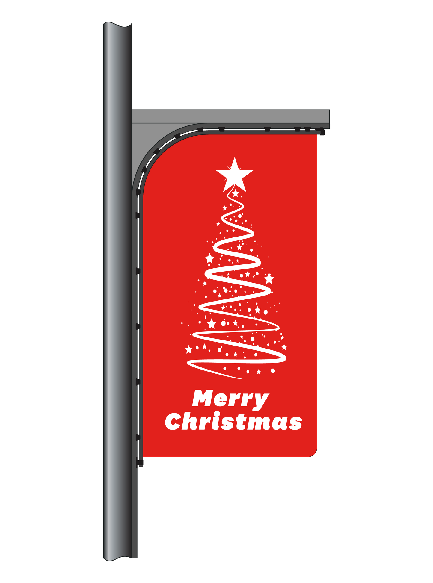 Red Christmas Ribbon Flag || (Code: RT25)