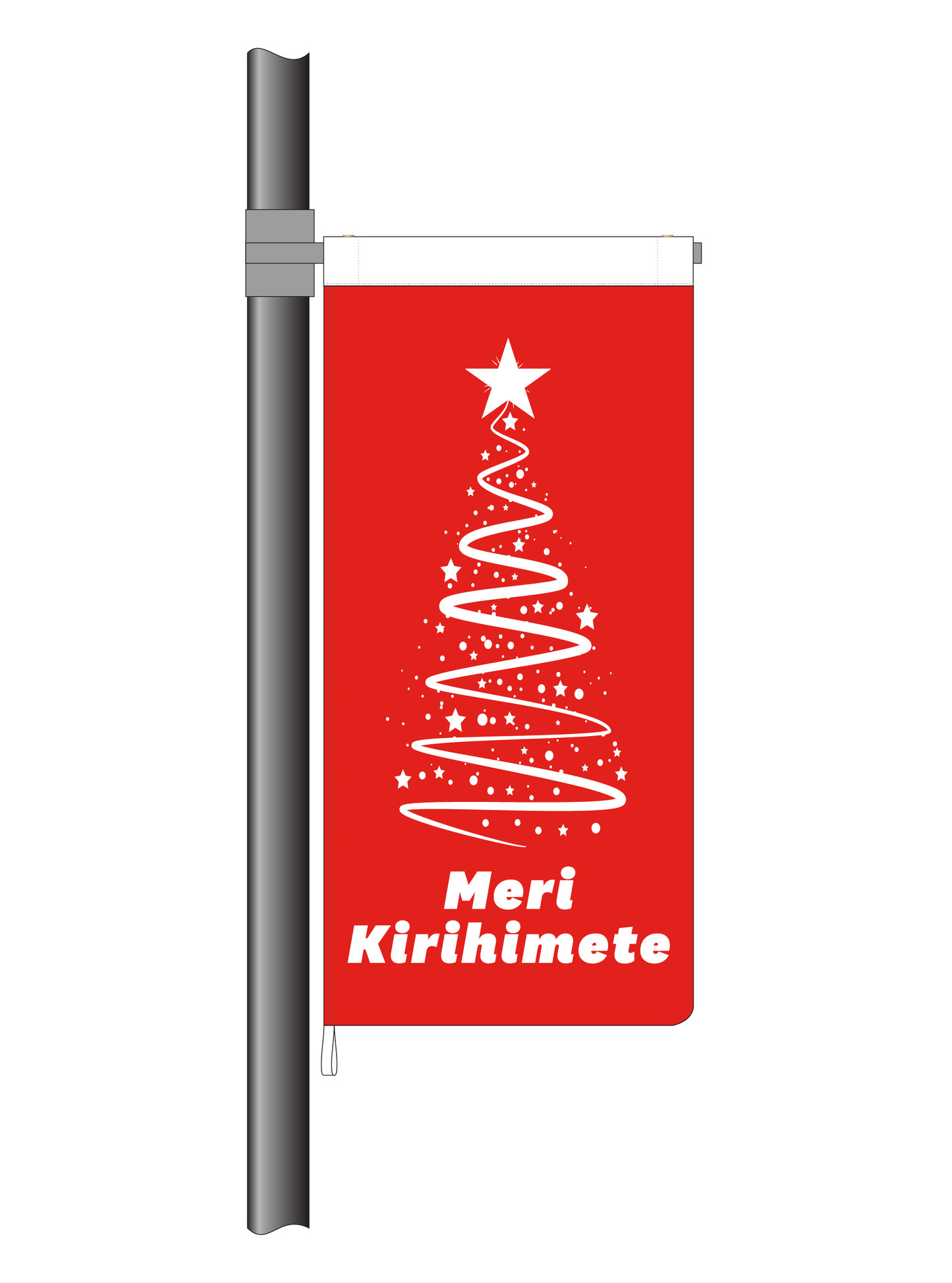 Red Christmas Ribbon Flag Te Reo || (Code: RT26)