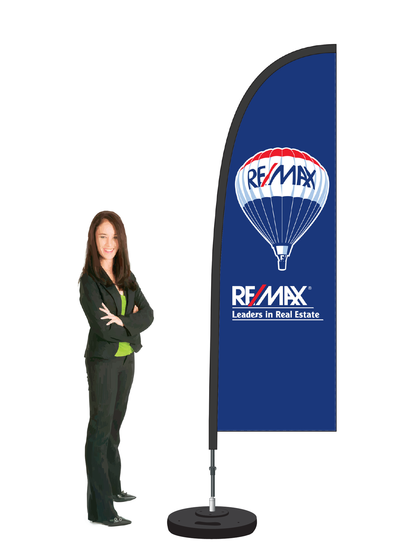 Remax Durapole Flex Single Sided Flag Display.