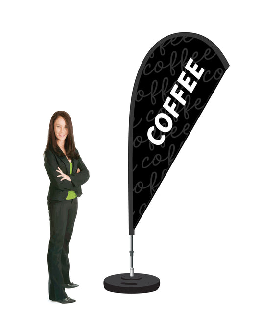 Coffee Black Display and Flag. Teardrop. ||Save $40.00!