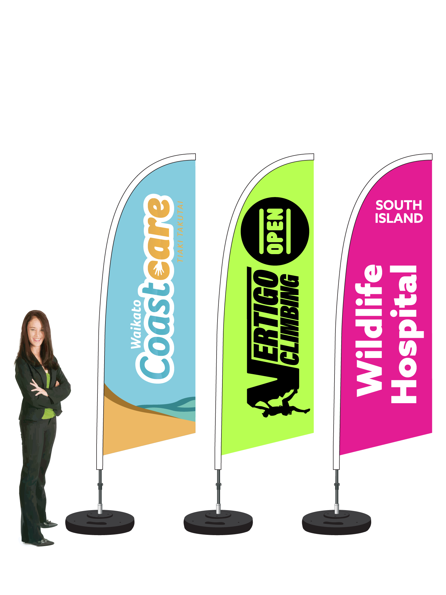 Value Custom Feather Display and Flag. 2.6m High – Flagmakers Ltd