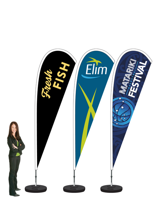 Value Custom Teardrop Display and Flag. 3.6m High