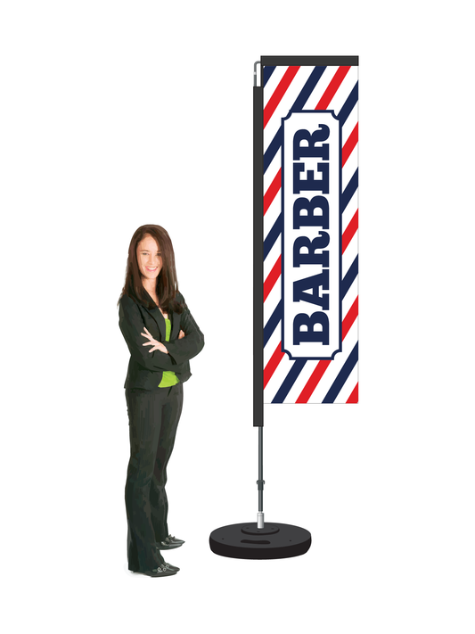 Barber Display and Flag. Compact ||