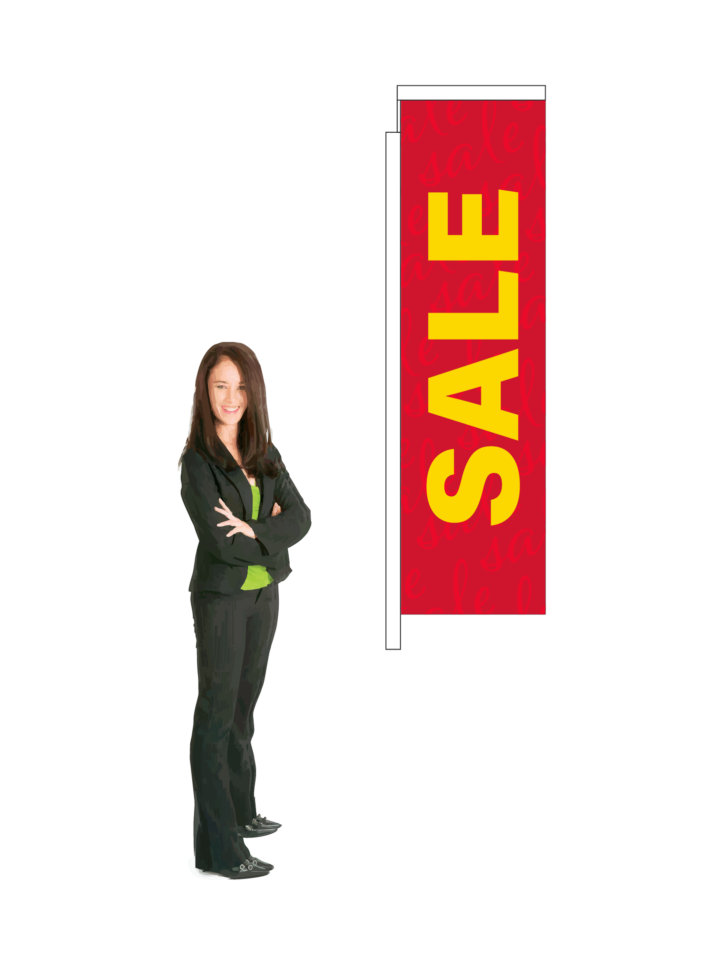 Sale Pavement Display and Flag. || Value Range