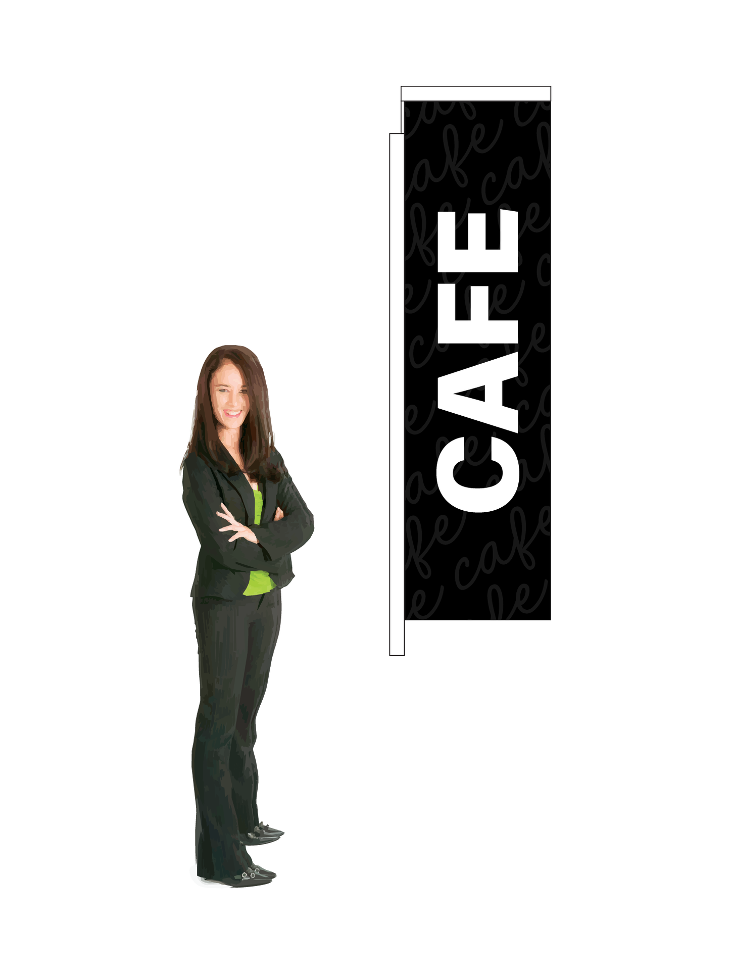 Cafe Pavement Display and Flag || Value Range