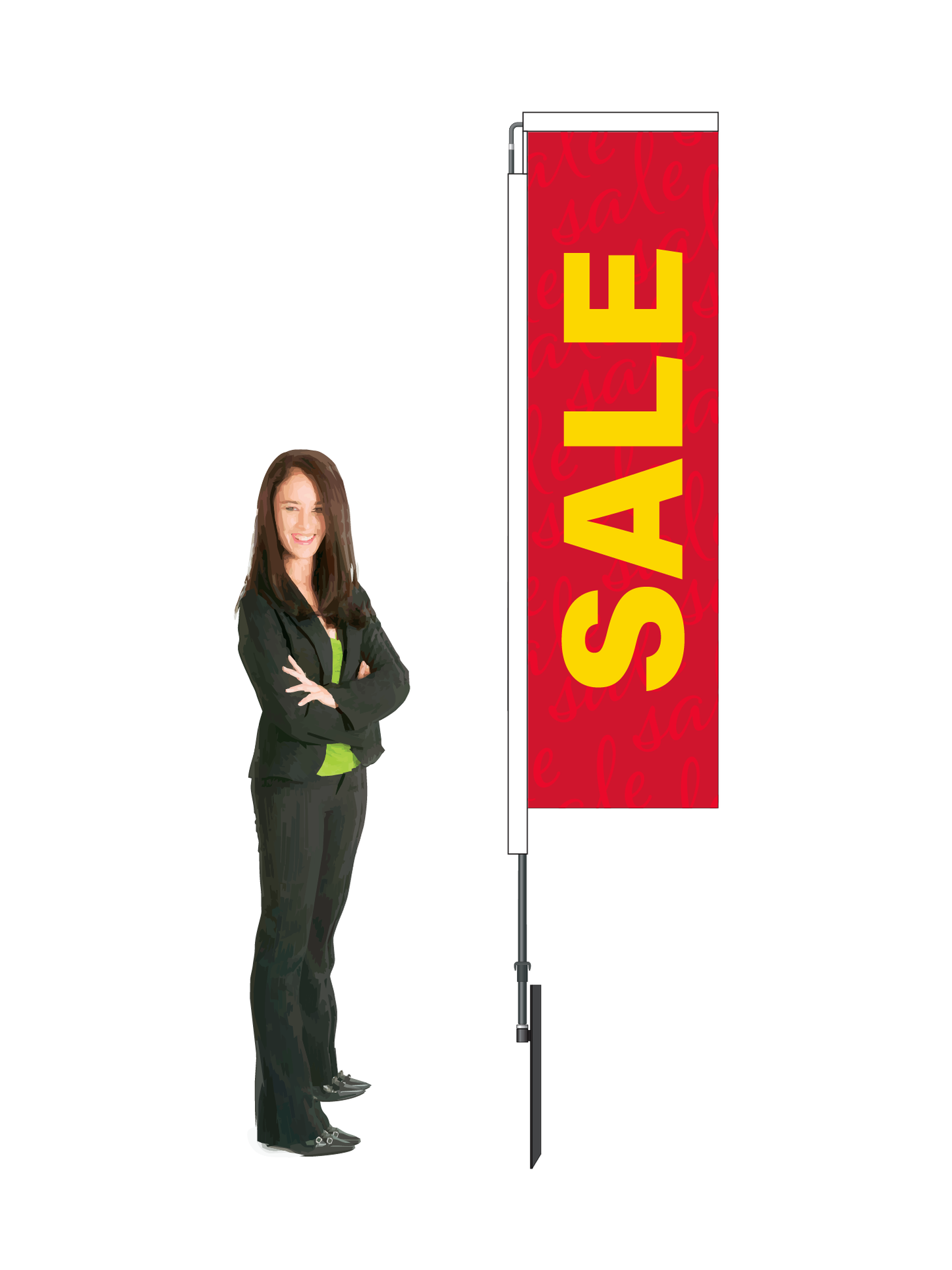 Sale Pavement Display and Flag. || Value Range