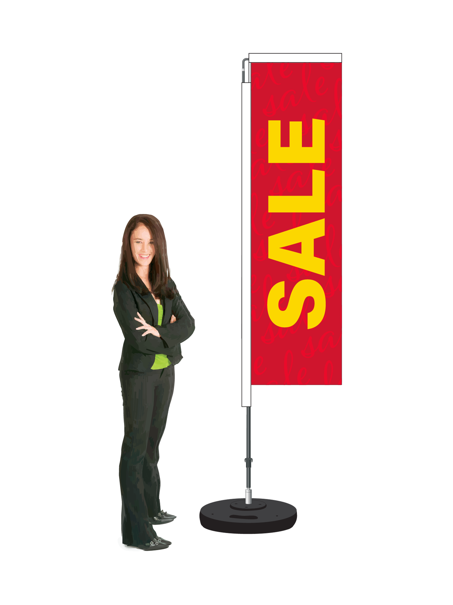 Sale Pavement Display and Flag. || Value Range