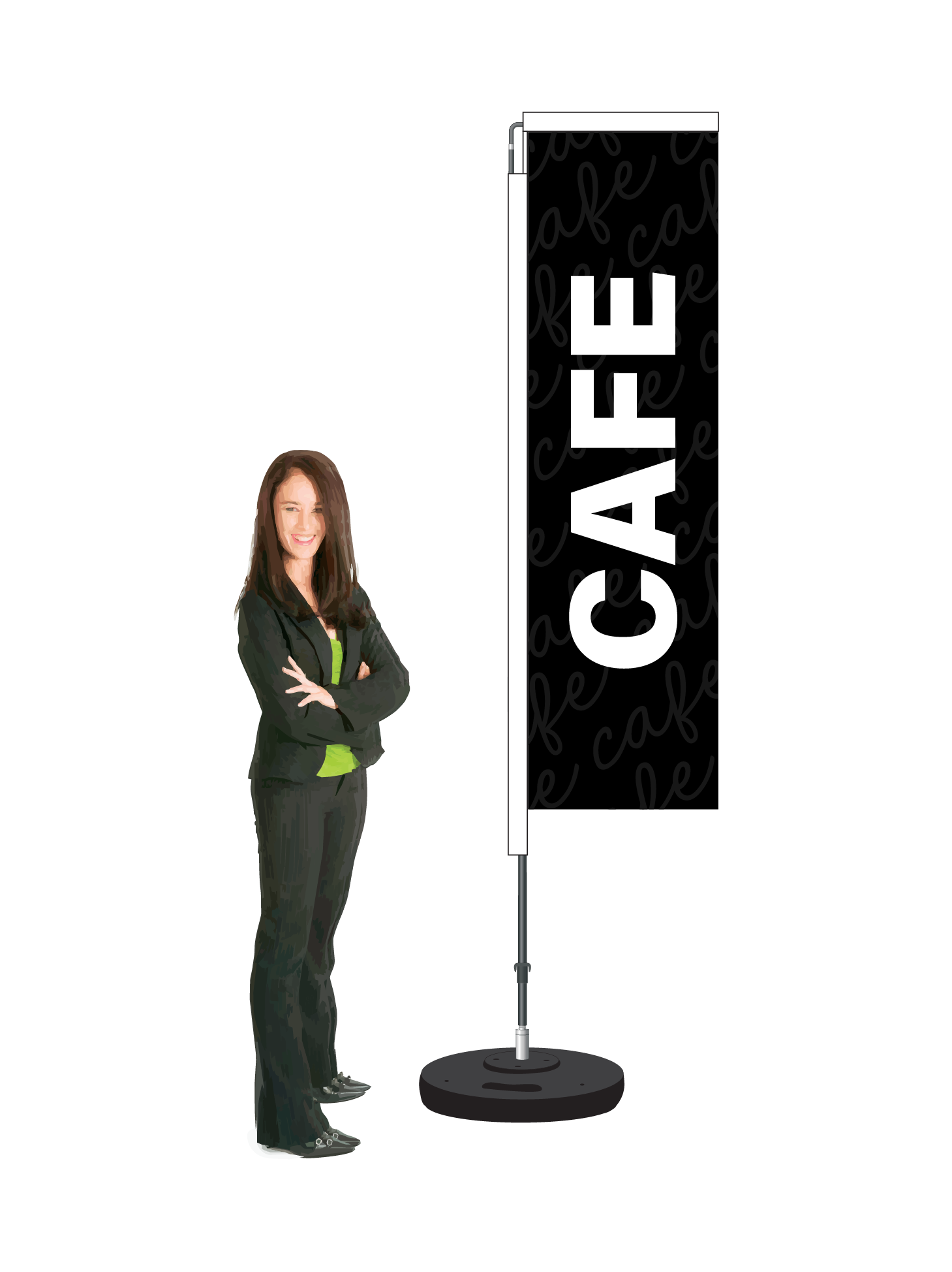 Cafe Pavement Display and Flag || Value Range – Flagmakers Ltd