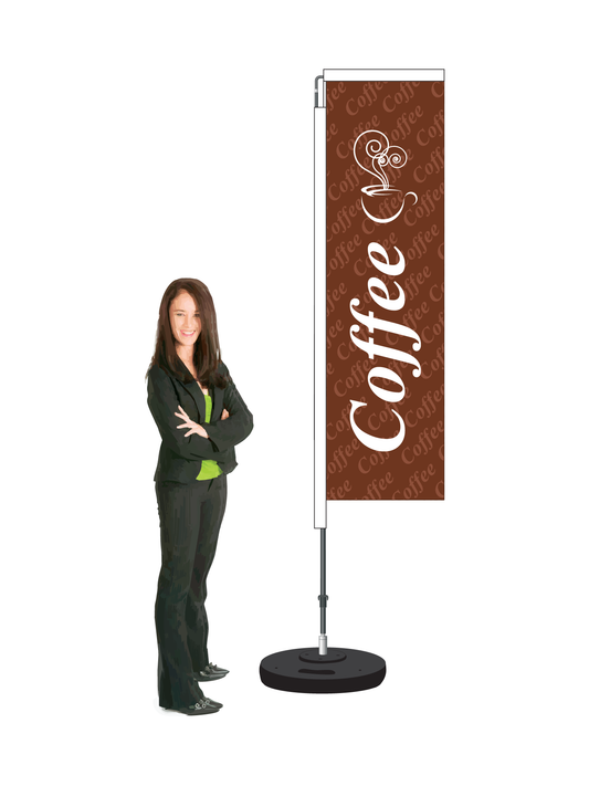 Coffee Brown Pavement Display and Flag || Value Range