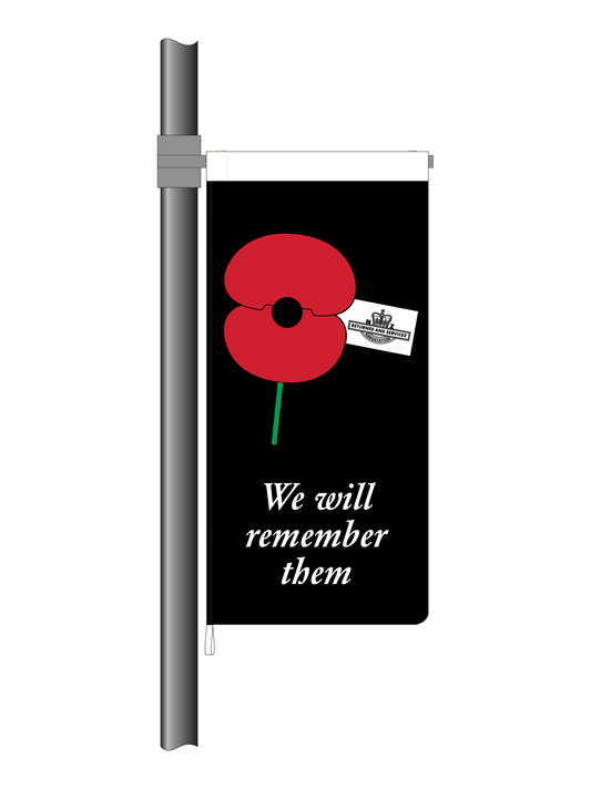 ANZAC We will Remember Them StreetFlag. || RSA Member Special