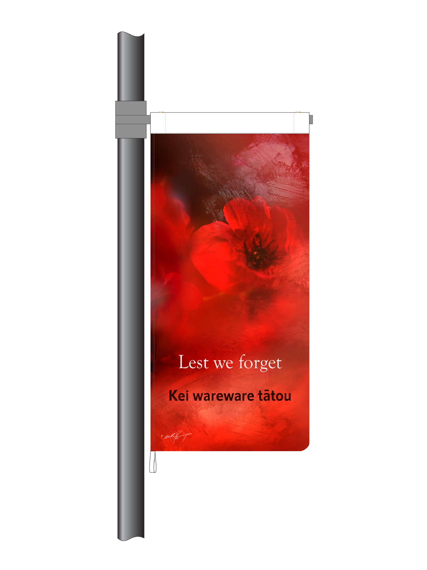 Designer ANZAC 'Poppy' StreetFlag