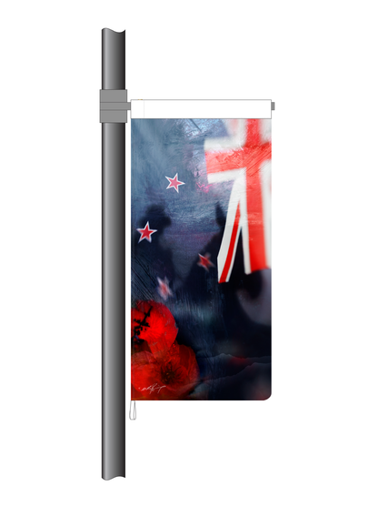 Designer ANZAC 'NZ Flag and Rider' StreetFlag