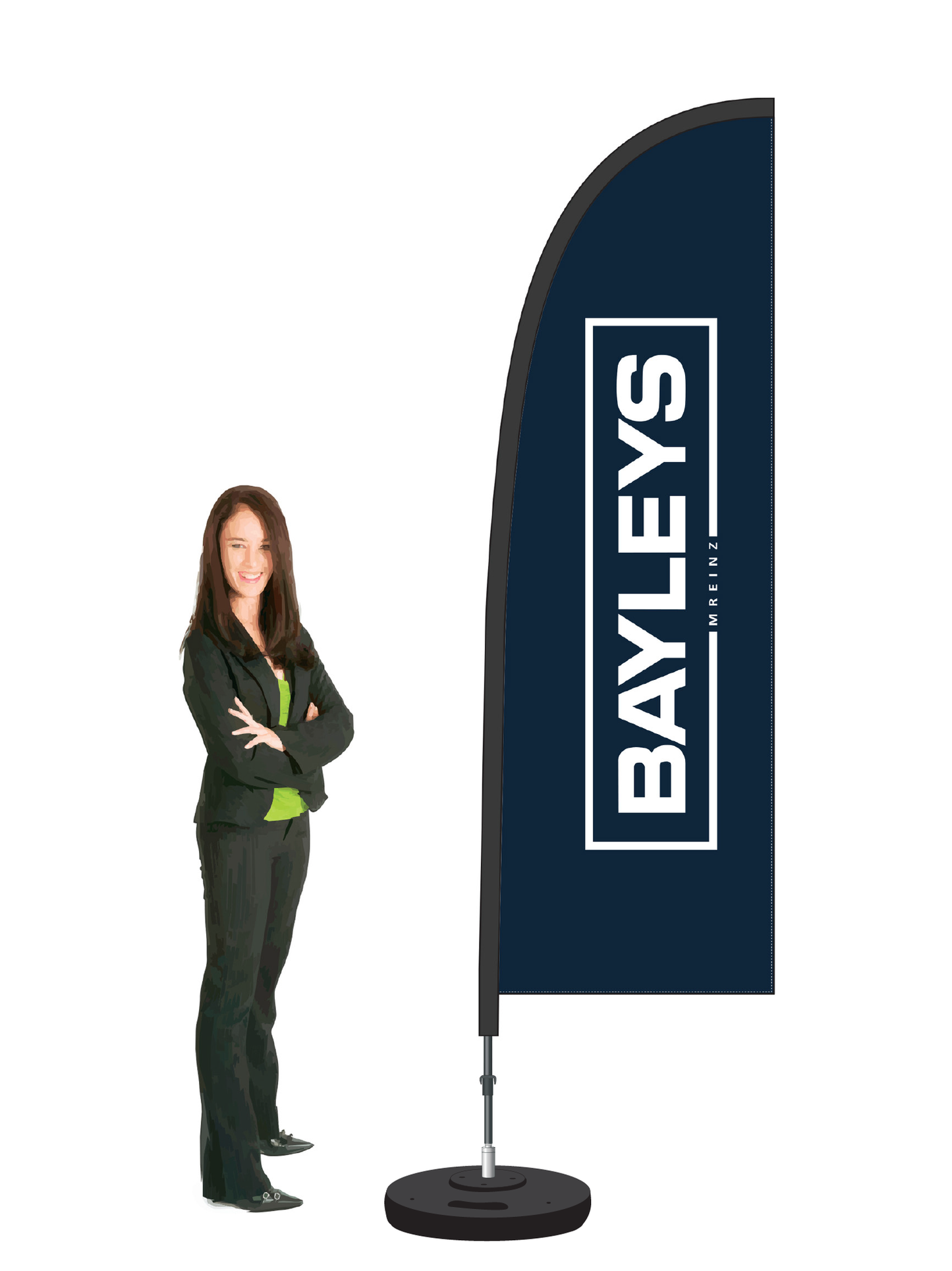 Bayleys Durapole Flex Single Sided Flag Display.