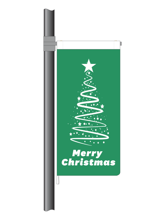 Green Christmas Ribbon Flag || (Code: RT27)