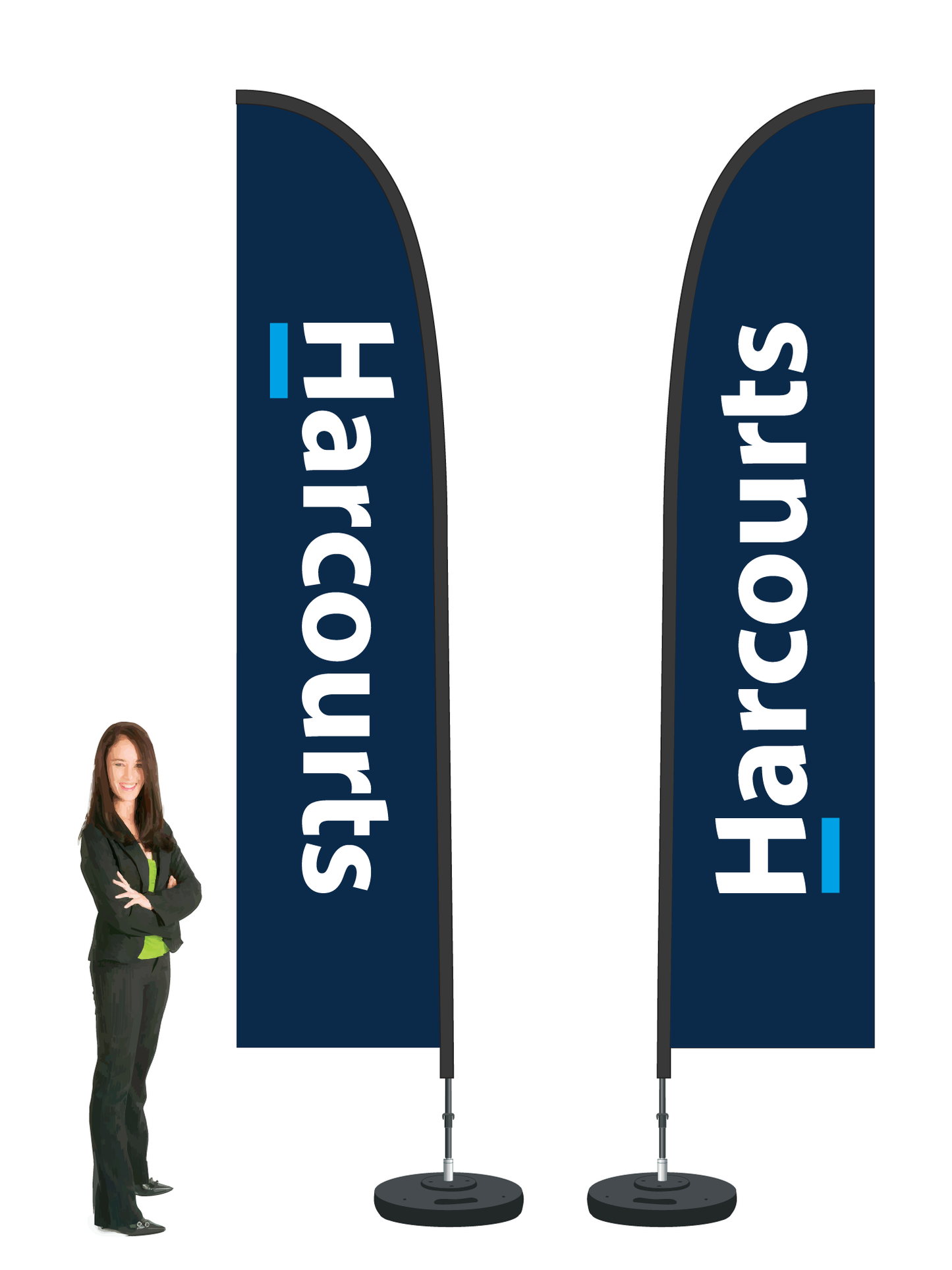 'Harcourts' Durapole Flex Double Sided