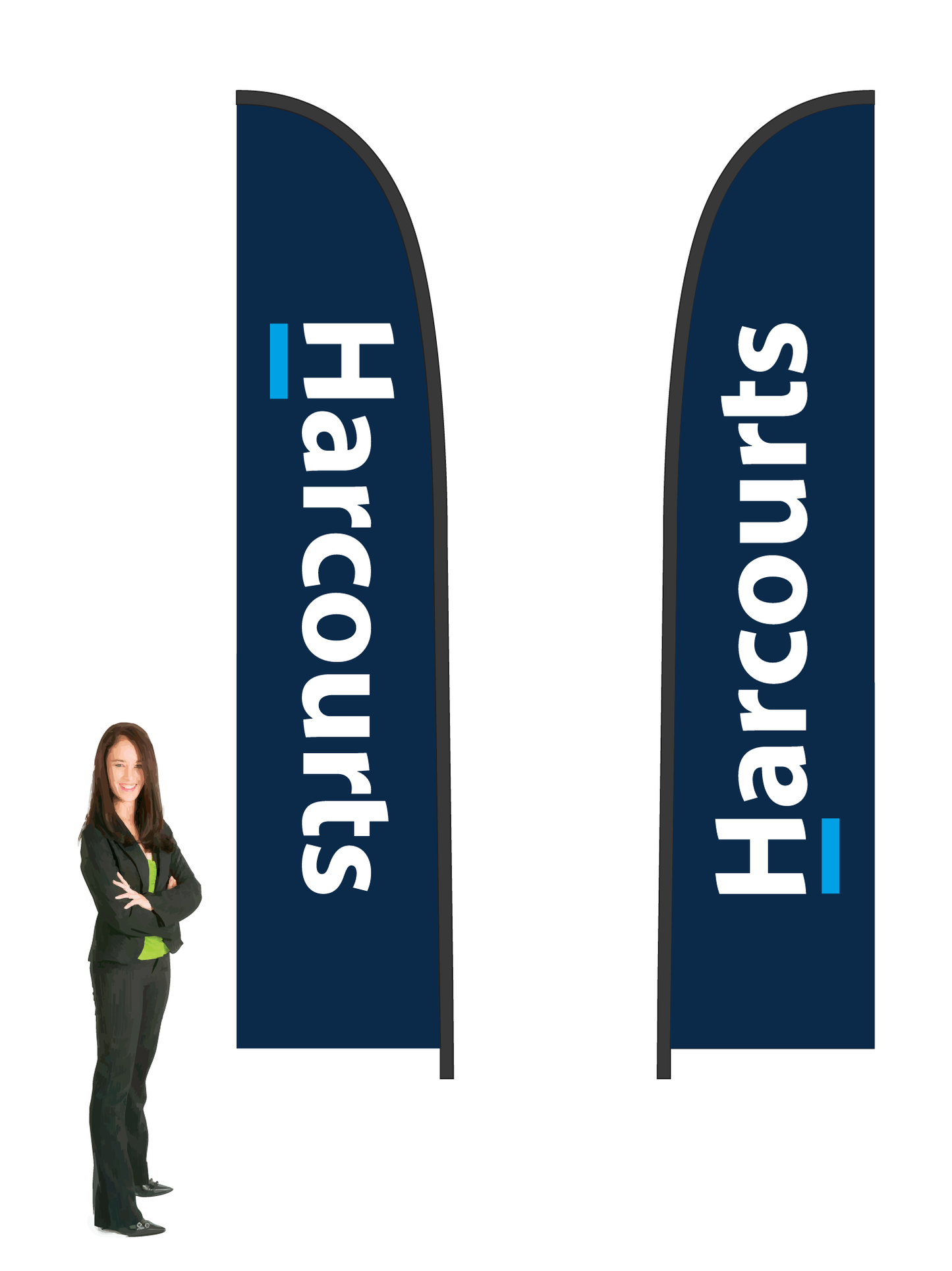 'Harcourts' Durapole Flex Double Sided