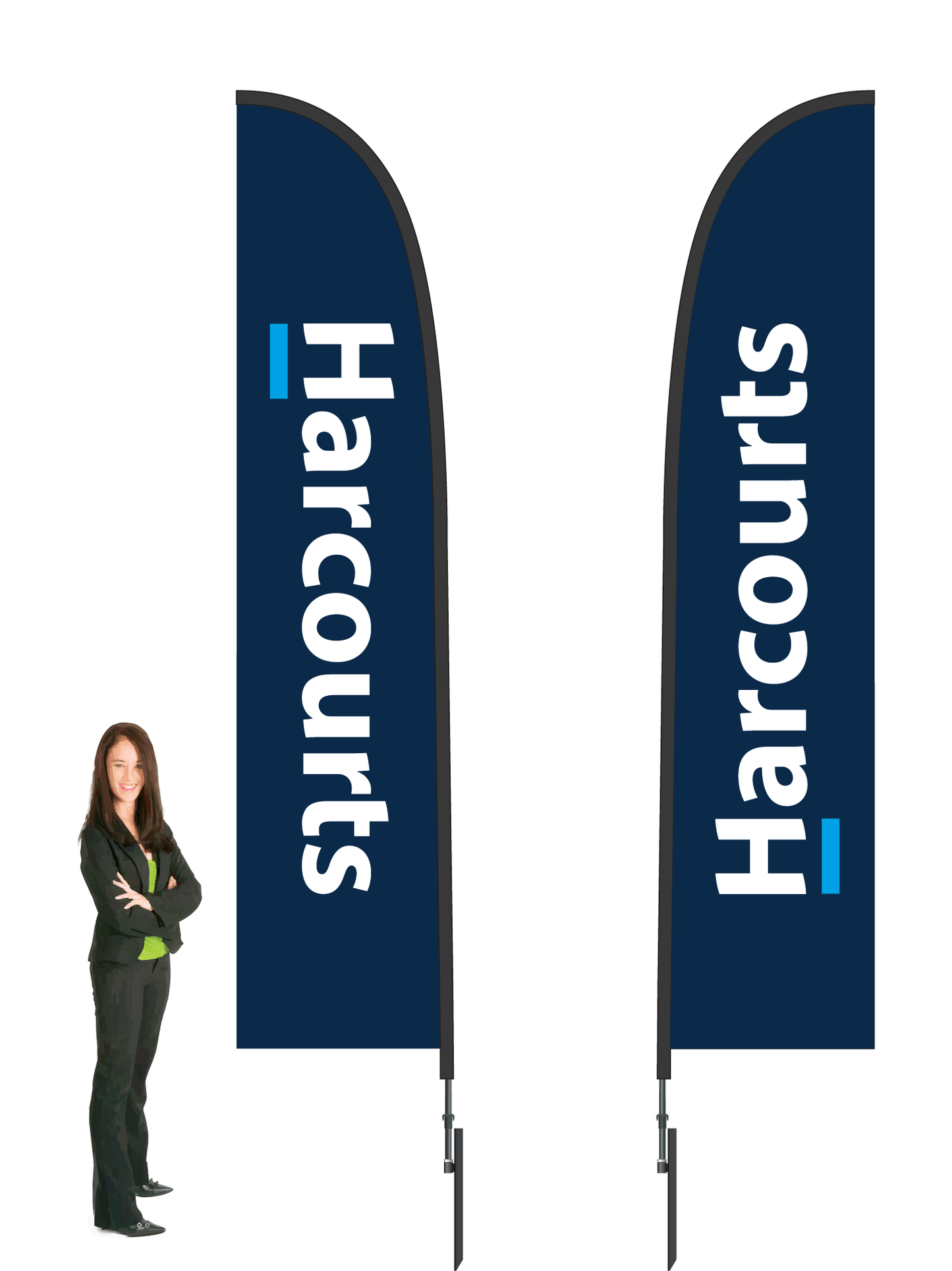 'Harcourts' Durapole Flex Double Sided