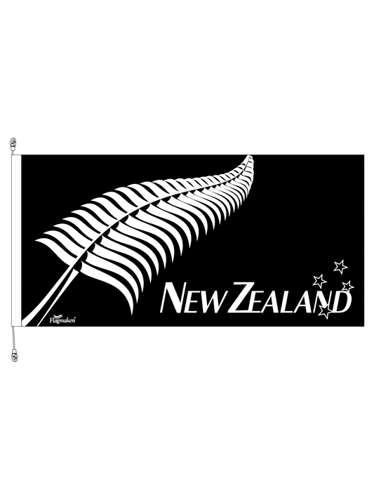 Flagmakers Silver Fern Flag || Premium (with exclusive Swivel clips).