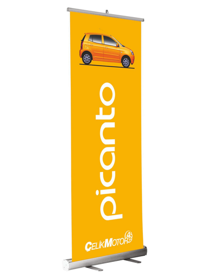 Regular Long-life Satin Fabric RollUp Banner || Best Value! No Creasing or curling.