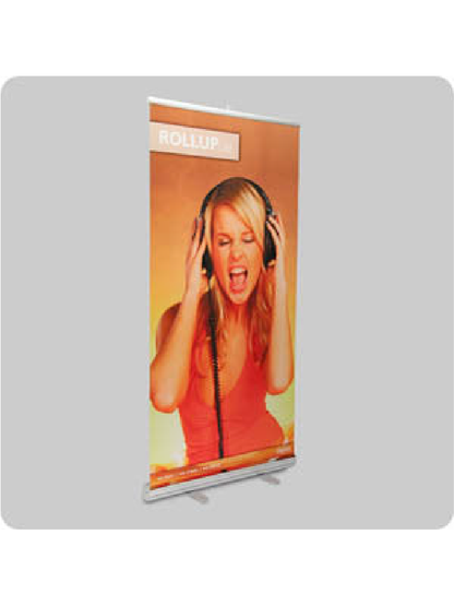 Regular Long-life Satin Fabric RollUp Banner || Best Value! No Creasing or curling.