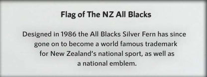 Authentic All Blacks Flag in a Black Oak Frame || Free shipping in NZ.