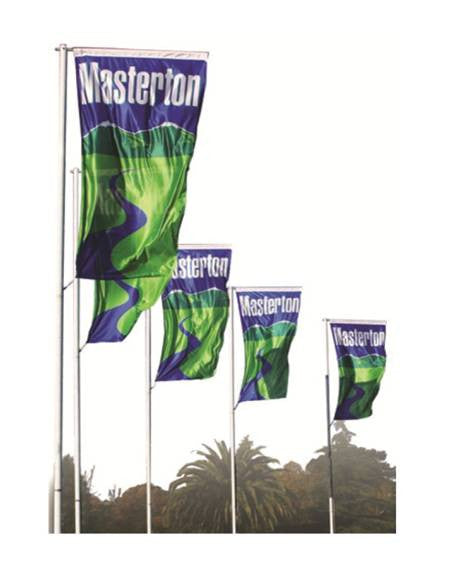 Swing Arm Flagpoles.